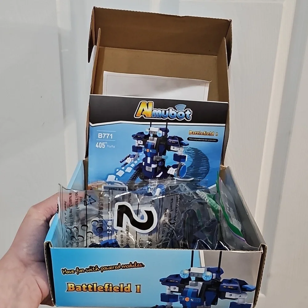 Robot Building Kit With Remote Control Blue EUC